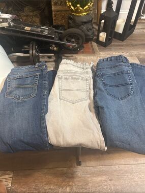 Kids Elastic-Waist Denim Jeans - Blue & Light Wash